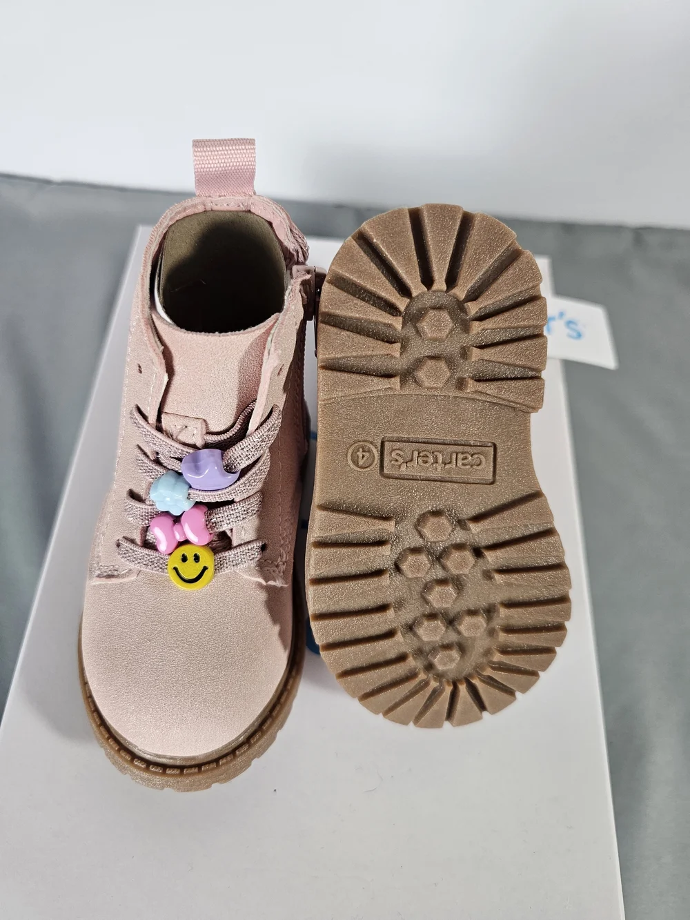 Carter's Beatris Pink Combat Boots Fall Toddler Size 4 New w/ Box